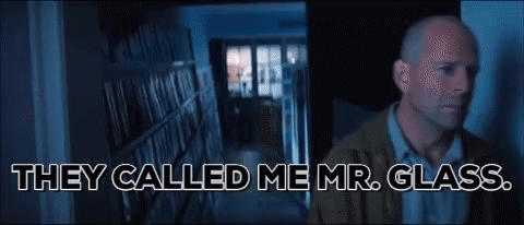 Man in Suit Saying Mr. Glass