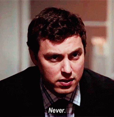 Man In Suit Saying Never GIF