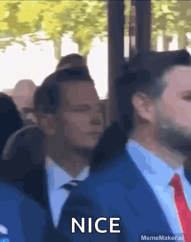Man in Suit Saying Nice