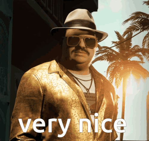 Man in Suit Saying Nice