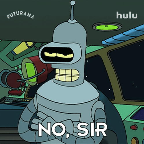 Man in Suit Saying No Sir