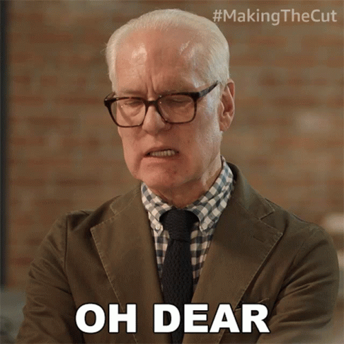 Man in Suit Saying Oh Dear