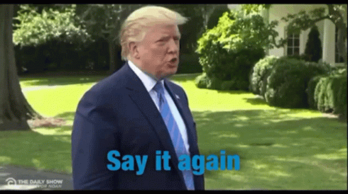 Man In Suit Saying Say It Again GIF