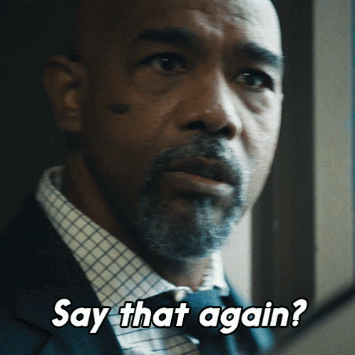 Man in Suit Saying Say That Again