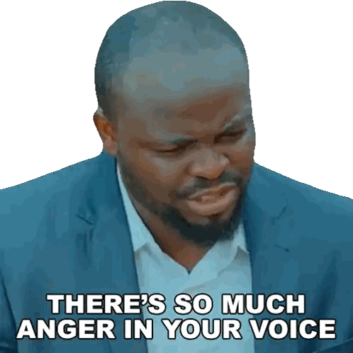 Man in Suit Saying So Much Anger