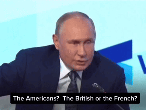 Man In Suit Saying The Americans The British Or The French GIF