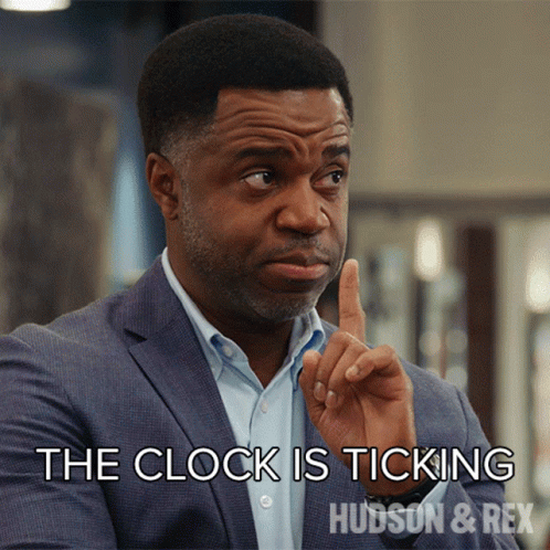 Man in Suit Saying The Clock Is Ticking Hudson & Rex