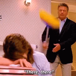 Man in Suit Saying There There Woman in Bathtub