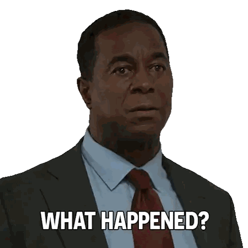 Man in Suit Saying What Happened