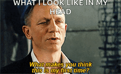 Man in Suit Saying What I Look Like in My Head