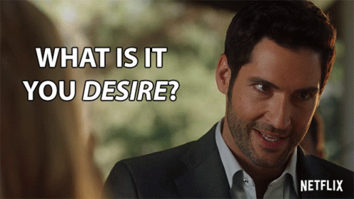 Man in Suit Saying What Is It You Desire