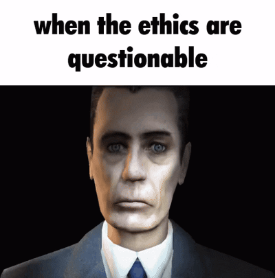 Man in Suit Saying When the Ethics Are Questionable