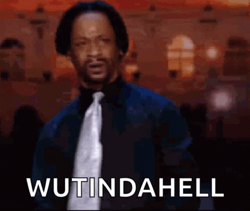 Man In Suit Saying Wutindahell GIF
