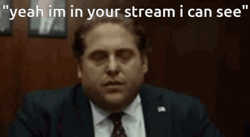 Man In Suit Saying Yeah Im In Your Stream I Can See GIF