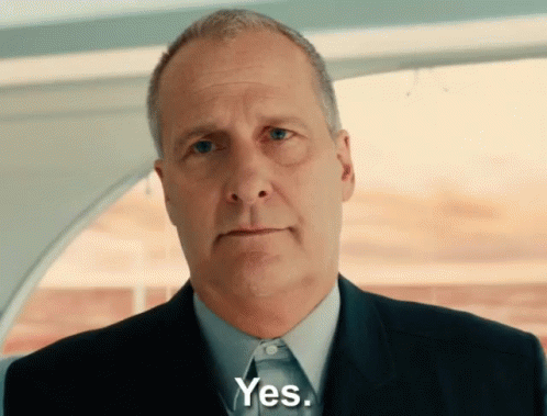 Man in Suit Saying Yes