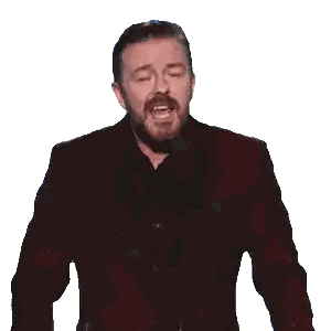 Man in Suit Saying You Are All Going Down