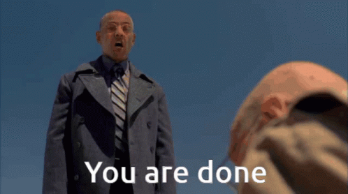 Man In Suit Saying You Are Done GIF