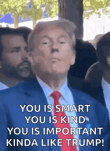 Man in Suit Saying You Are Smart Kind Important