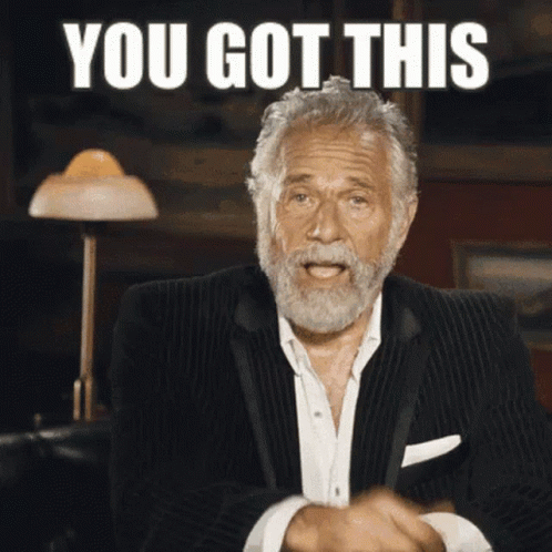 Man in Suit Saying You Got This