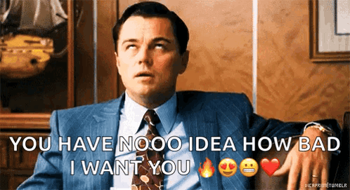 Man in Suit Saying You Have No Idea How Bad I Want You