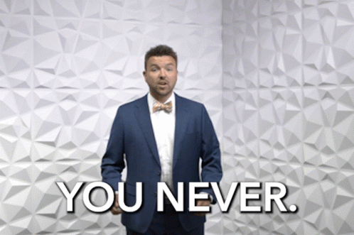 Man In Suit Saying You Never GIF