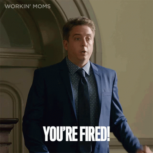 Man in Suit Saying You're Fired