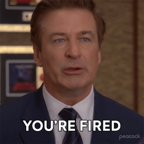 Man in Suit Saying You're Fired