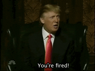 Man in Suit Saying You're Fired