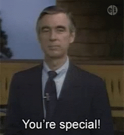 Man in Suit Saying Youre Special