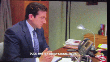 Man in Suit Says Dude This Is Wendy's Restaurant
