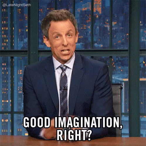 Man In Suit Says Good Imagination Right GIF