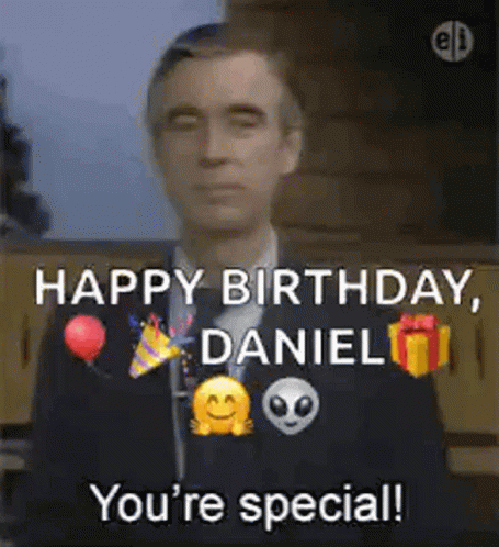 Man in Suit Says Happy Birthday Daniel Special