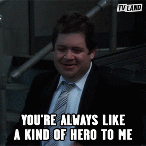 Man In Suit Says He Is Always Like A Kind Of Hero To Me GIF