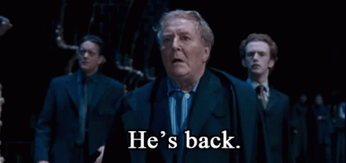 Man in Suit Says He's Back to Men