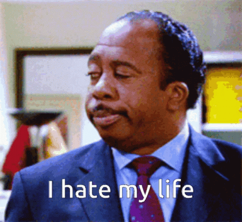 Man In Suit Says I Hate My Life GIF