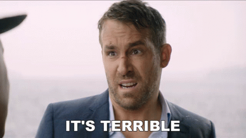Man In Suit Says It's Terrible By Ocean GIF
