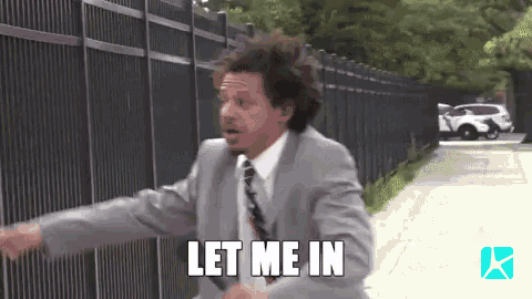 Man in Suit Says Let Me In