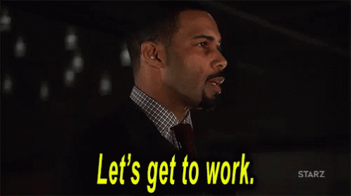 Man In Suit Says Let's Get To Work GIF
