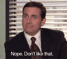 Man In Suit Says Nope Don't Like That GIF
