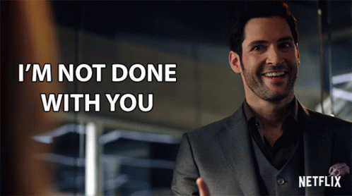 Man in Suit Says Not Done With You