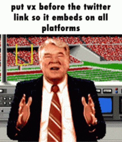 Man In Suit Says Put Vx Before Twitter GIF