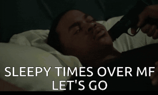 Man In Suit Says Sleepy Times Over Me Let's Go GIF