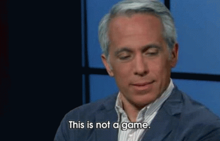 Man in Suit Says This Is Not a Game