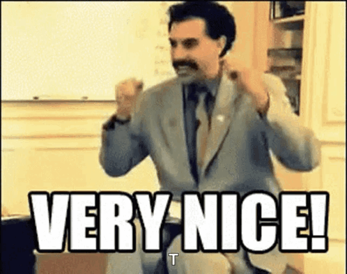 Man in Suit Says Very Nice