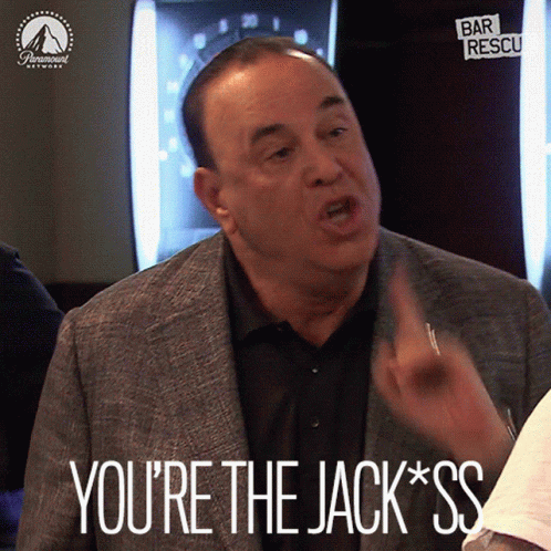 Man in Suit Says You're the Jack*ss While Pointing