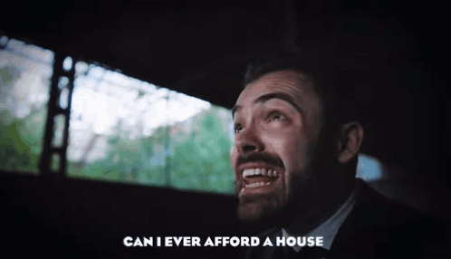 Man in Suit Screaming Can I Ever Afford a House
