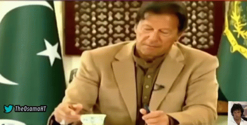 Man In Suit Sitting In Front Of Green And White Flag #Theosmaht GIF