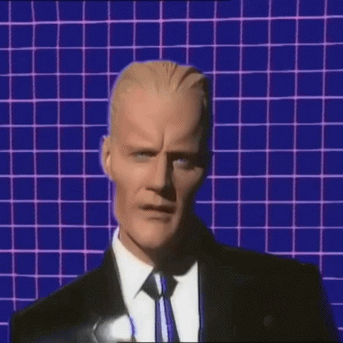 Man In Suit Smiling Blue Grid