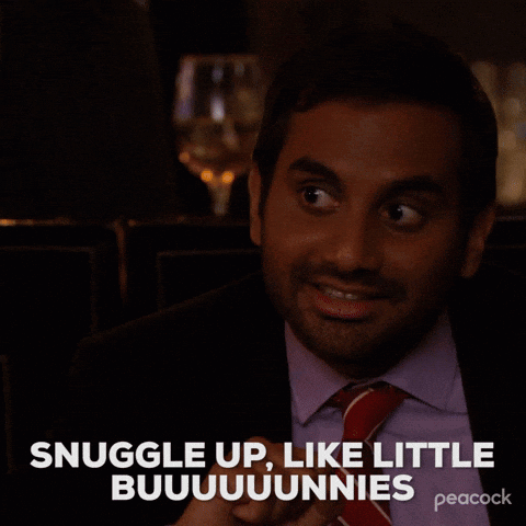 Man in Suit Smiling Snuggle Like Bunnies