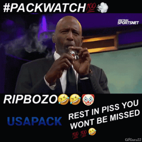 Man In Suit Smoking Cigar Rip Bozo Usapack GIF